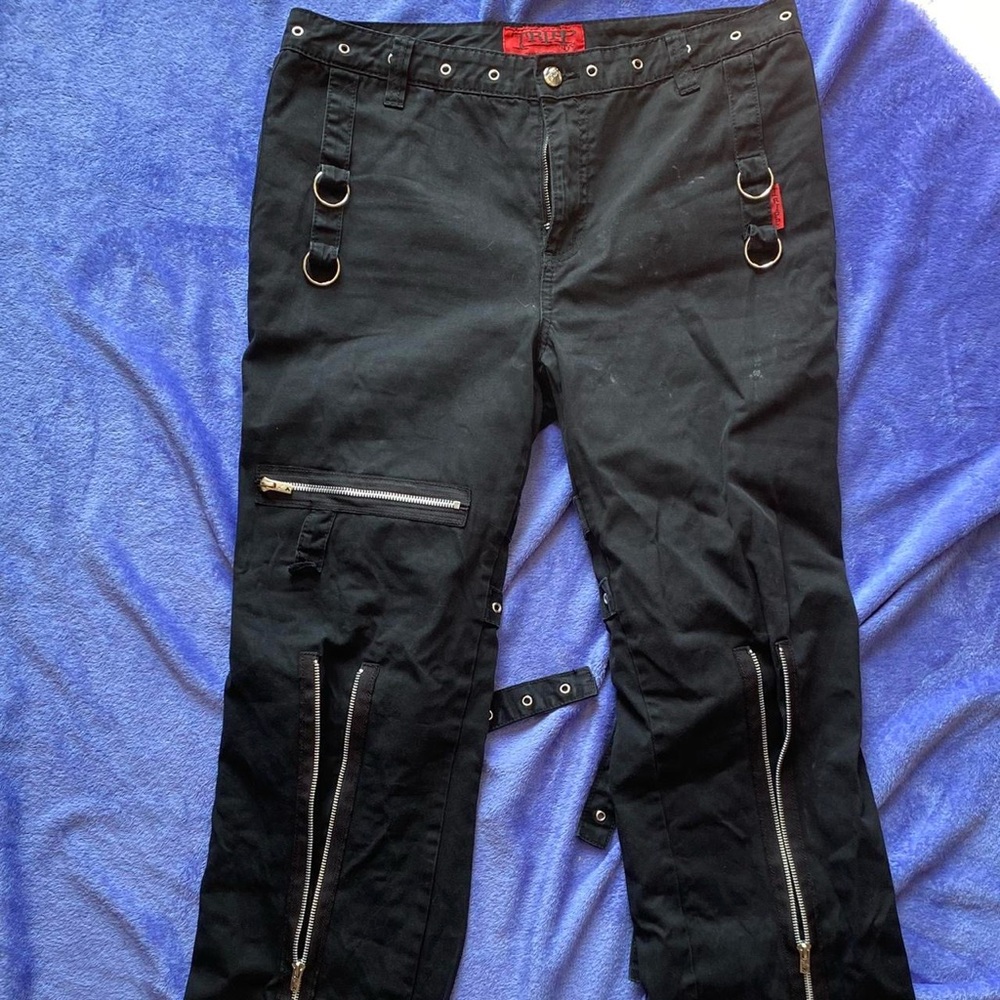 Tripp NYC Grommet Goth Punk Bondage Rave Pants Y2K Daang Goodman